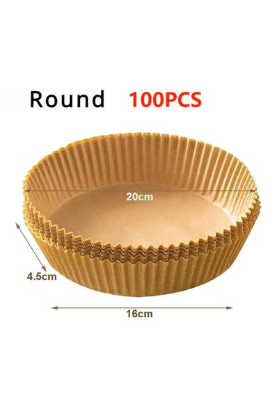 Choice3 zhaguo-Round-100pcs 50/100PCS مقلاة هوائية ورقية مربعة مستديرة ورق خب...