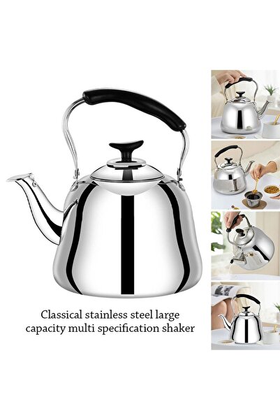 Choice 1L Stainless Steel Whistling Teakettle Fast Heating Base Large Capacit...