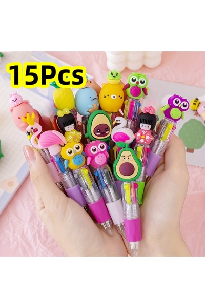 choice2 15Pcs Hybrid design 5-20Pcs/Lot Cute Cartoon 4 Color Mini Ballpoint P...