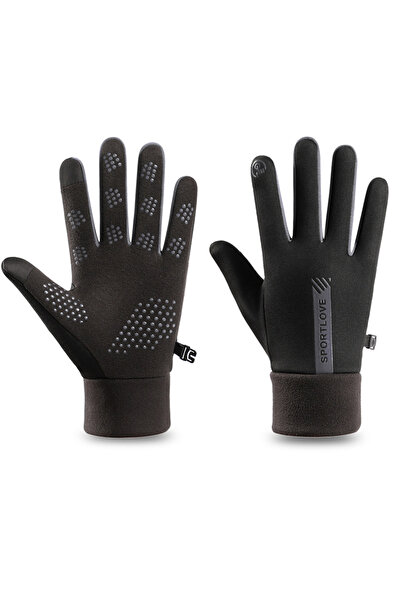 Choice3 Black-Men Winter Gloves Women Cycling Bike Thermal Fleece Cold Resist...