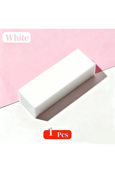 Choice6 قطعة واحدة بيضاء، 1/20 قطعة، مبرد أظافر أبيض رباعي الاتجاهات، مبارد أ...