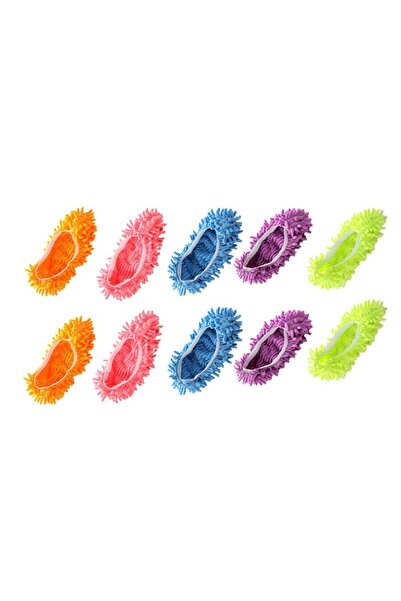 Choice 10pcs As Shown 10PCS Chenille Dust Mop Slippers Foot Socks Mop Caps Mu...