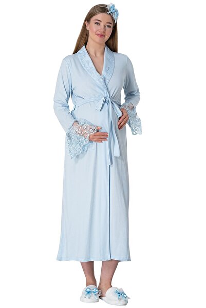 Mecit Pijama Mecit 5413 Μπλε γυναικείο φόρεμα
