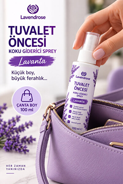 Lavendrose Tuvalet Kokusu - Tuvalet Öncesi ve Sonrası Koku Giderici Lavanta S...