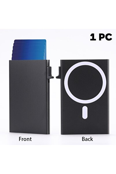 Choice4 Black RFID Blocking Magnetic Suction Card Holder Men Women Fashion Mo...