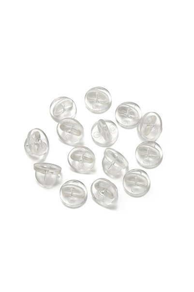 Choice Clear 50pcs Black Rubber Brooch Pin Back Squeeze Badge Holder Butterfl...