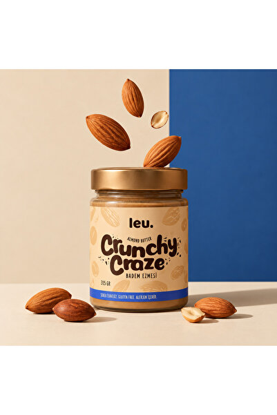 Leu Crunchy Craze Parçacıklı Badem Ezmesi (315 GR)