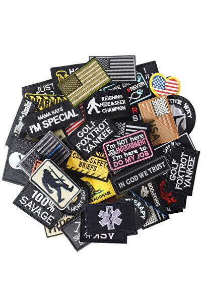 Choice random set of 20 Random Set of 20Pcs Tactical Embroidery Patches 3D Em...