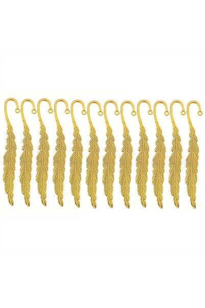 Choice4 Ancient gold 12pcs Vintage Silver Zinc Alloy Charm Metal Feather Book...