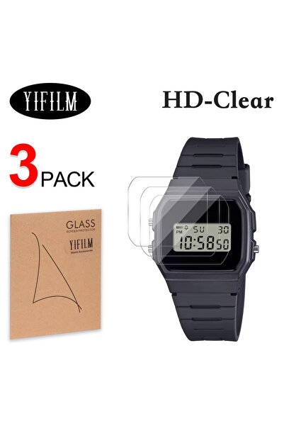 Choice3 AE1200 3Pcs Anti-shock Smartwatch LCD Guard Film For Men's Classic F9...