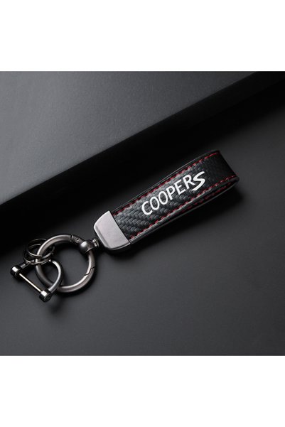 Choice3 سلسلة مفاتيح سيارة COOPER-S بشعار جلد لسيارات ميني جون كوبر R56 F56 ك...