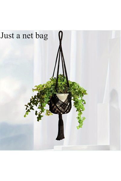choice2 black 1pcs Boho Macrame Plant Hanger for Indoor Outdoor Hanging Succu...