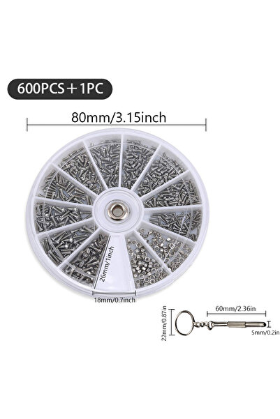 Choice1 600 and 1pc 12 Kinds of Small Screws Nuts Assortment Kit M1 M1.2 M1.4...