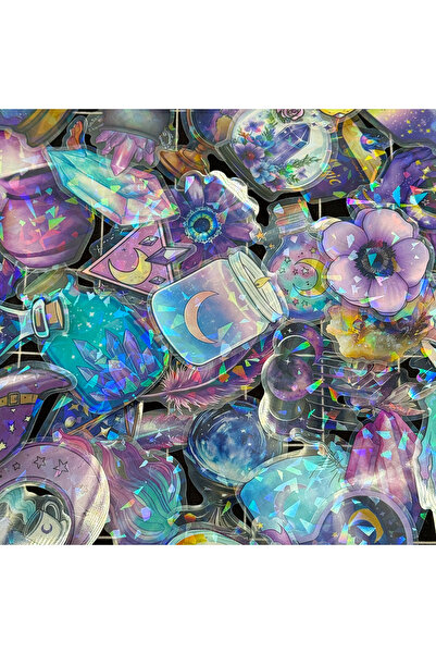 Choice 50pcs 50Pcs Transparent Magic Witch Cartoon Stickers Witch Graffiti Sc...