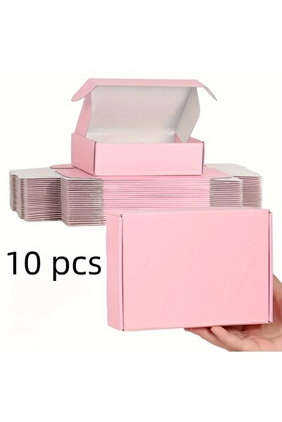 Choice 20cm 10pcs 10 Pcs Pink Shipping Boxes Pink Corrugated Cardboard Mailer...
