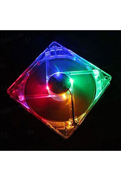 Choice3 RGB transparent 12cm Color 120mm PC Computer Fan 4 LEDs Case Colorful...