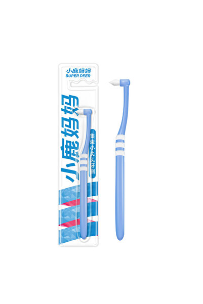 Choice4 1 Point Blue 1Pcs Super Deer Orthodontic Toothbrush Pointed&Flat Head...