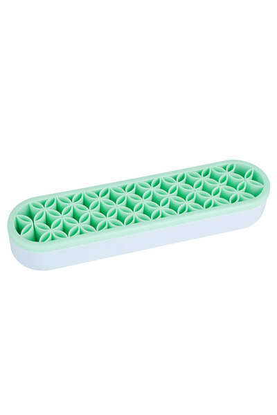 Choice Green Silicon Nail Brush Makeup Brush Display Stand Rack Storage Case ...