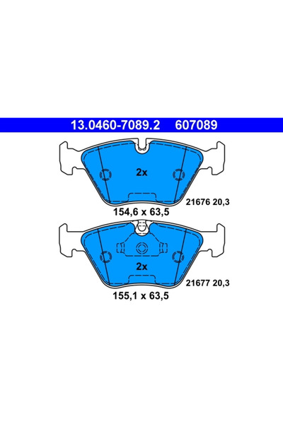 Ate Σετ τακάκια φρένων, δισκόφρενα 13.0460-7089.2