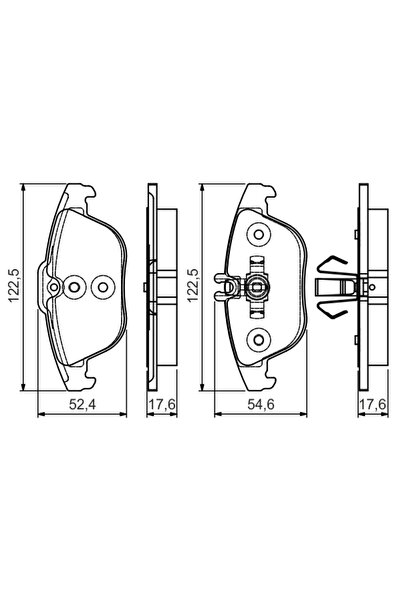 Bosch Σετ τακάκια φρένων, δισκόφρενο 0 986 495 105