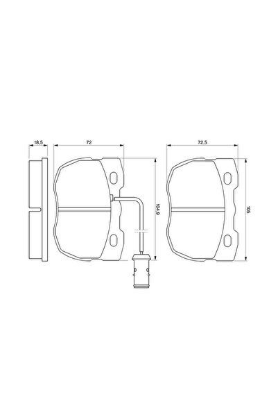 Bosch Комплект спирачни накладки, дискова спирачка 0 986 424 287