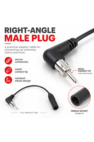 Choice 20CM Auto Antenna Car Radio Audio Adapter FM/AM Installation Aerial Ex...