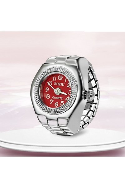 Choice red Ring Watch New Hot Selling Creative Alloy Shell Finger Circular Di...