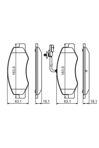 Bosch Комплект спирачни накладки, дискова спирачка 0 986 494 499
