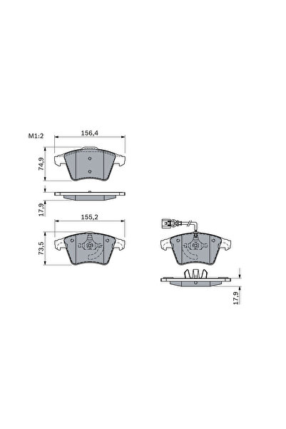 Bosch Σετ τακάκια φρένων, δισκόφρενο 0 986 494 107
