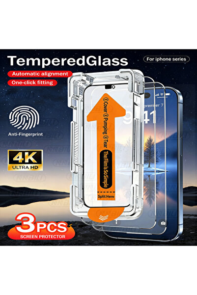 Choice13 iPhone 13 Pro High Definition 3PCS NNBILI 3Pcs Oleophobic Coating Du...