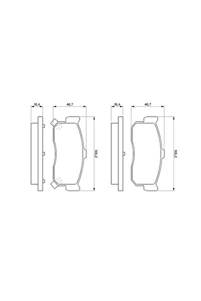 Bosch Комплект спирачни накладки, дискова спирачка 0 986 461 144
