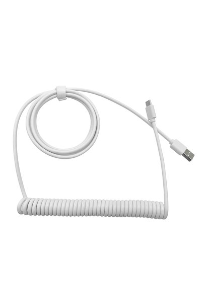 Choice ALLOYSEED WHITE Mechanical Keyboard Coiled Cable Wire Type C USB Port ...