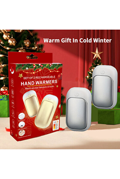 Choice White Magnetic Rechargeable Hand warmer 2-Piece Set, Fast Heating, 3-S...