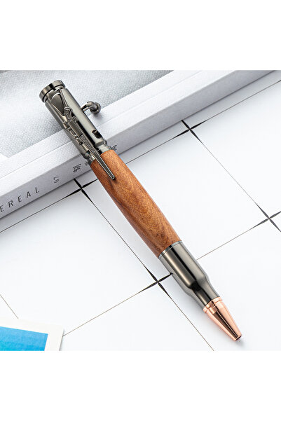 choice2 Gun black pear wood 1Pc Metal Wooden Ballpoint Pen, Gun Shaped Click ...