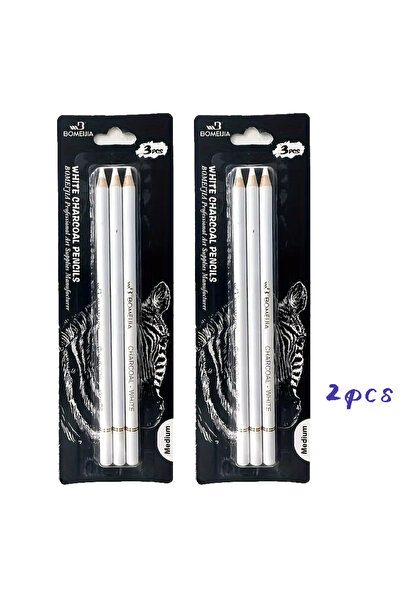 Choice1 6pcs 3/6pcsPiece White Charcoal Pencil Set For Artists - Smooth, Soft...