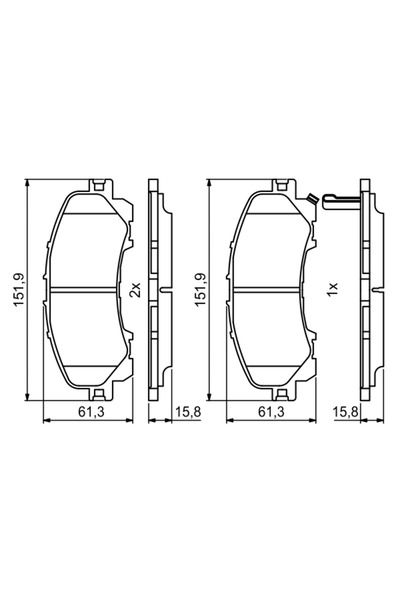 Bosch Σετ τακάκια φρένων, δισκόφρενο 0 986 494 821