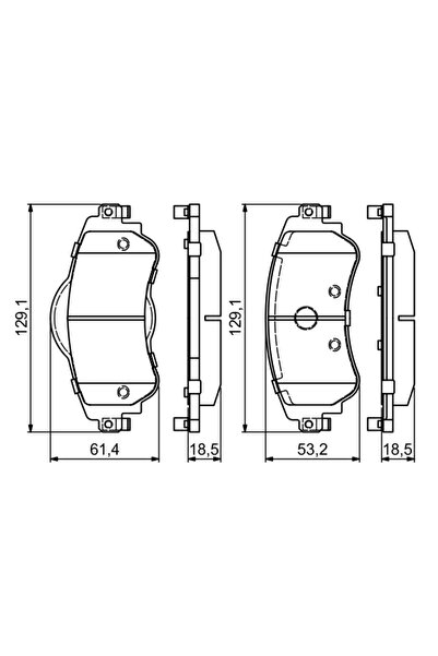 Bosch Σετ τακάκια φρένων, δισκόφρενο 0 986 494 690