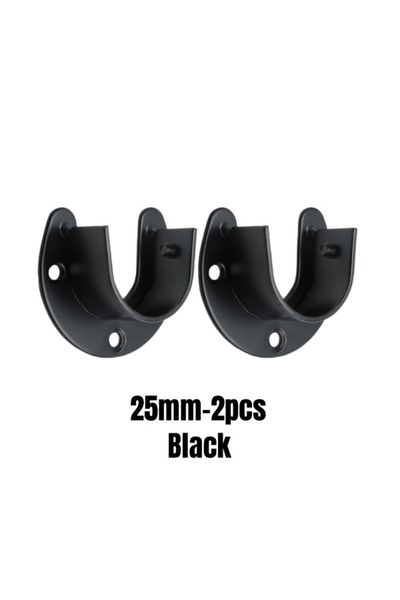 Choice 25mm Black 2PCS 304 Stainless Steel Closet Rod Bracket 25/32mm Flange ...