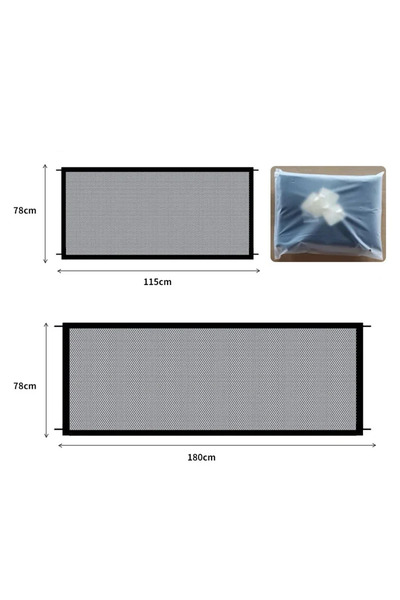 choice2 78x115cm Black Pet Dog Barrier Fences With 4Pcs Hook Pet Isolated Net...