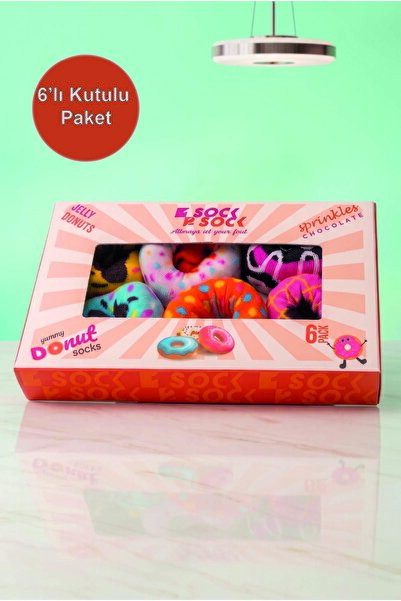 Modern Comfort DONUT ŞEKİLLİ HEDİYELİK 6LI KUTULU ÇORAP