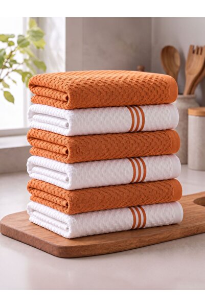 Donetella 100% Cotton Kitchen Towels - Pack of 6 | 38x64 cm | 400 GSM | Highl...