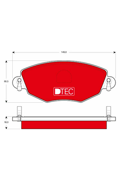 TRW Brake Pad Set, disc brake GDB1434DTE