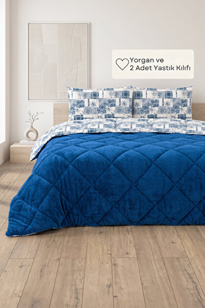Formeya Battal Boy Lüx Wellsoft Yorgan Çift Taraflı Yastık Kılıflı 215x235 cm...