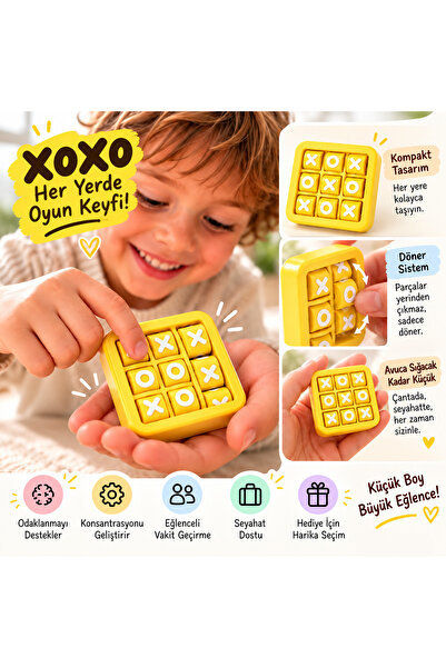 Miki & Miki Xoxo Tictoc Game Board Game - Yellow