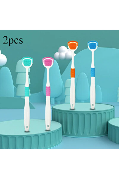 Choice1 2pcs-Random color Tongue Coating Brush Multifunctional Tongue Scraper...