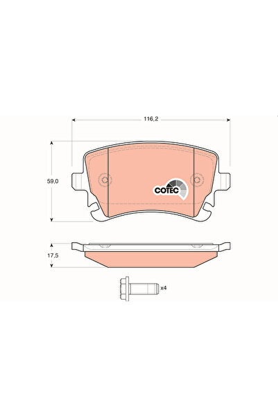 TRW Brake Pad Set, disc brake GDB1516