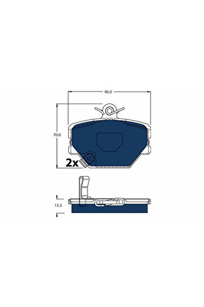 TRW Σετ τακάκια φρένων, δισκόφρενα Gdb1365Bte Smart Fortwo Cabrio/Fortwo Cupe