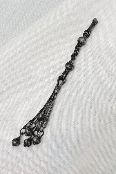 KAZZAZE Çakırbey Oxidated Silver Kazaziye Prayer Beads with Tassel