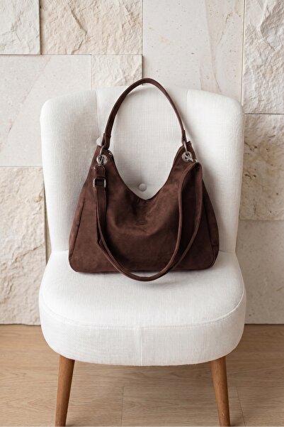 Gogoey Elegant and Graceful Brown Double Strap Suede Nubuck Women's Hand and ...