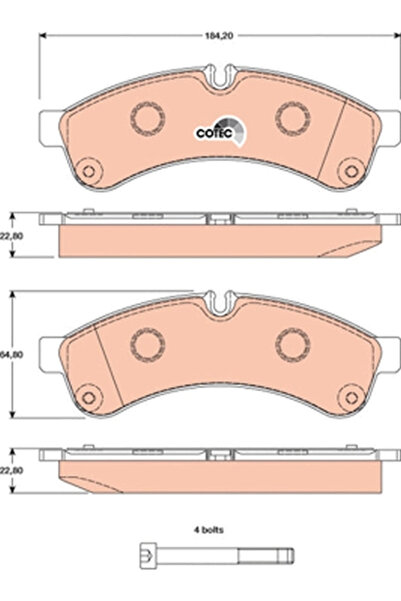 TRW Brake Pad Set, disc brake GDB1780